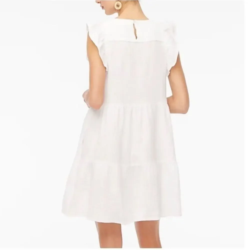 NWT J.Crew Mini Gauze White Tank Dress Size 2 Minimalist Vacation‎ Cottagecore